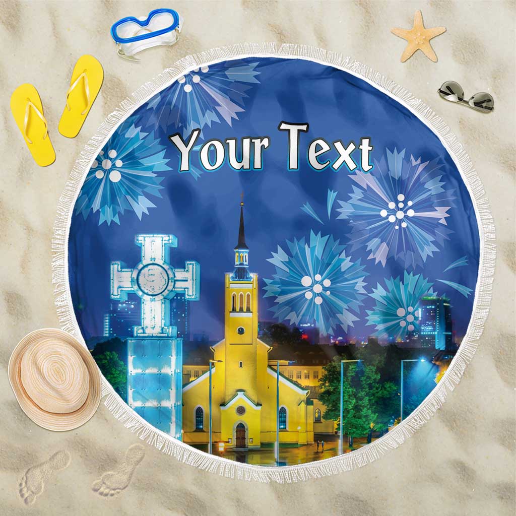 Personalized Estonian Restoration of Independence Beach Blanket Freedom Square Tallinn Capital