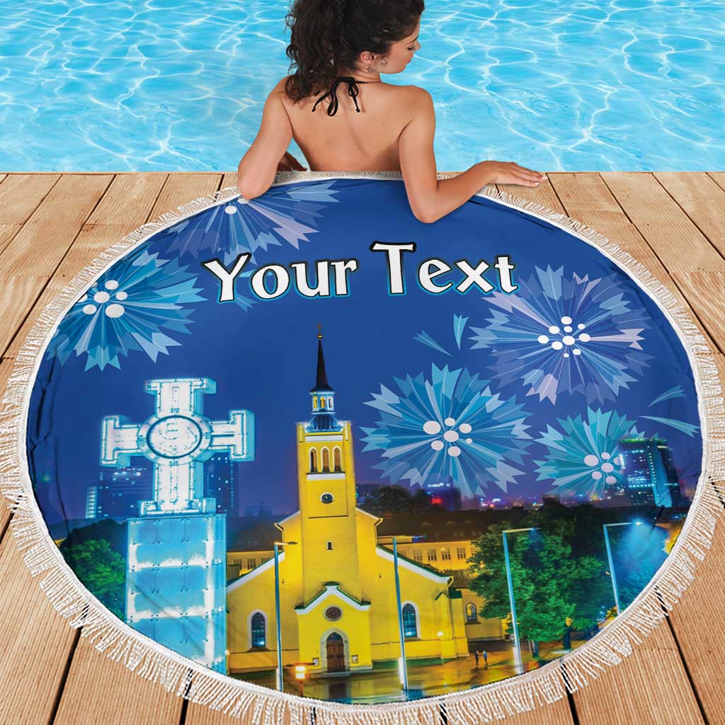 Personalized Estonian Restoration of Independence Beach Blanket Freedom Square Tallinn Capital