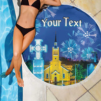 Personalized Estonian Restoration of Independence Beach Blanket Freedom Square Tallinn Capital