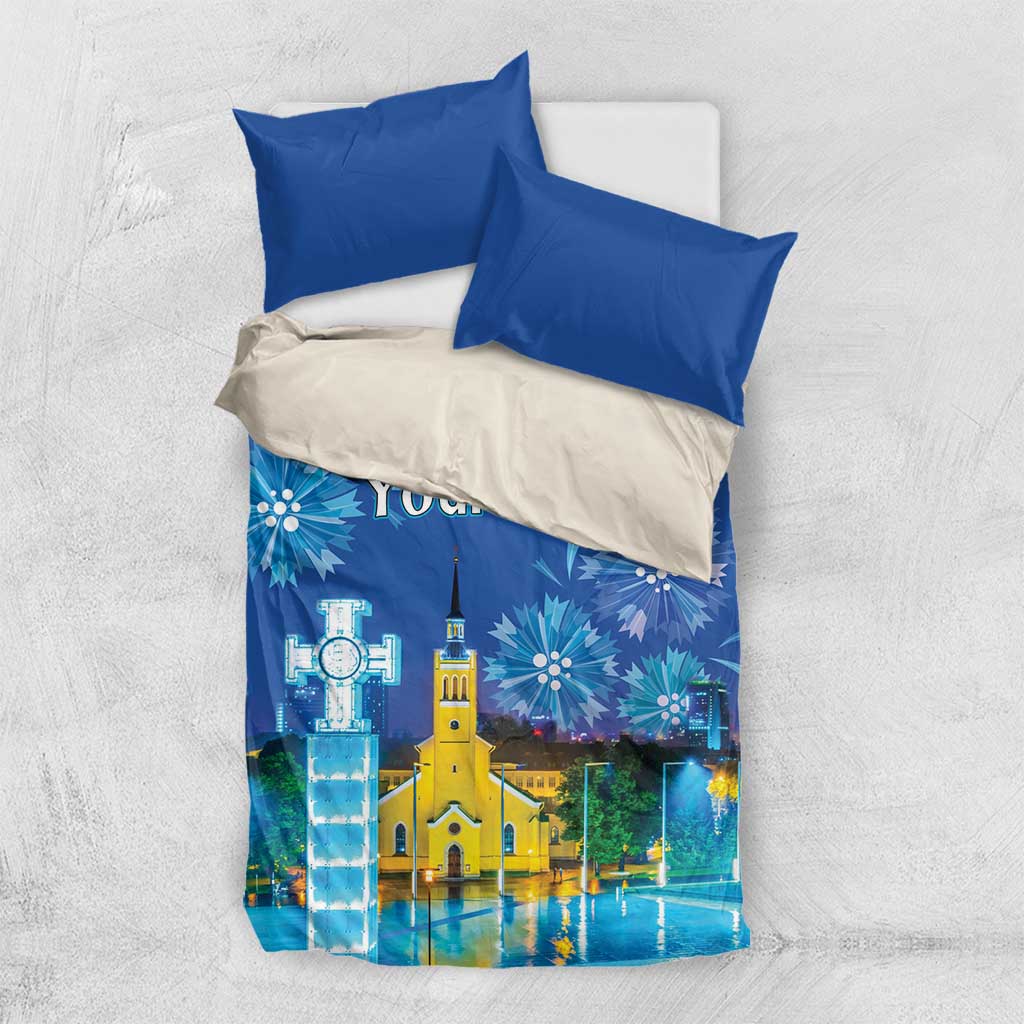 Personalized Estonian Restoration of Independence Bedding Set Freedom Square Tallinn Capital