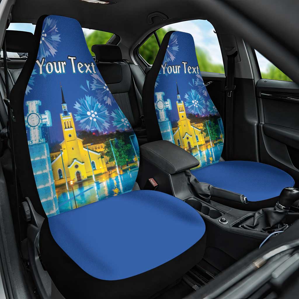 Personalized Estonian Restoration of Independence Car Seat Cover Freedom Square Tallinn Capital