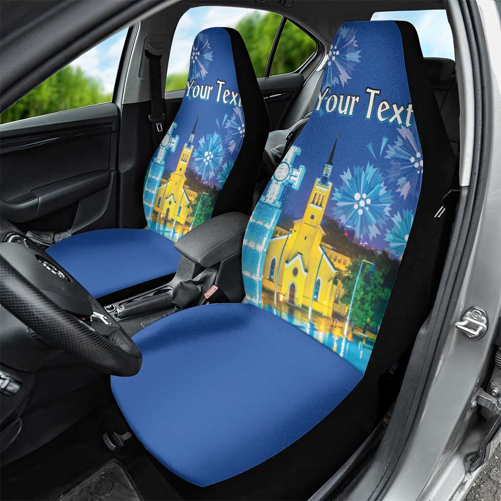 Personalized Estonian Restoration of Independence Car Seat Cover Freedom Square Tallinn Capital