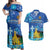Personalized Estonian Restoration of Independence Couples Matching Off Shoulder Maxi Dress and Hawaiian Shirt Freedom Square Tallinn Capital