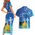 Personalized Estonian Restoration of Independence Couples Matching Short Sleeve Bodycon Dress and Hawaiian Shirt Freedom Square Tallinn Capital