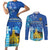 Personalized Estonian Restoration of Independence Couples Matching Short Sleeve Bodycon Dress and Long Sleeve Button Shirt Freedom Square Tallinn Capital