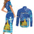 Personalized Estonian Restoration of Independence Couples Matching Short Sleeve Bodycon Dress and Long Sleeve Button Shirt Freedom Square Tallinn Capital