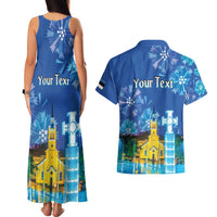 Personalized Estonian Restoration of Independence Couples Matching Tank Maxi Dress and Hawaiian Shirt Freedom Square Tallinn Capital