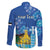 Personalized Estonian Restoration of Independence Family Matching Off The Shoulder Long Sleeve Dress and Hawaiian Shirt Freedom Square Tallinn Capital