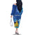 Personalized Estonian Restoration of Independence Family Matching Off The Shoulder Long Sleeve Dress and Hawaiian Shirt Freedom Square Tallinn Capital