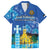 Personalized Estonian Restoration of Independence Family Matching Off Shoulder Short Dress and Hawaiian Shirt Freedom Square Tallinn Capital