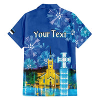 Personalized Estonian Restoration of Independence Family Matching Summer Maxi Dress and Hawaiian Shirt Freedom Square Tallinn Capital