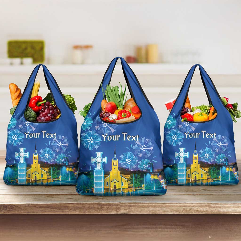 Personalized Estonian Restoration of Independence Grocery Bag Freedom Square Tallinn Capital