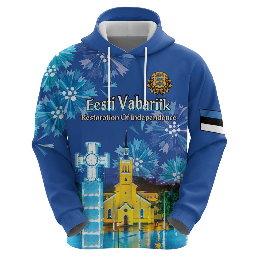 Personalized Estonian Restoration of Independence Hoodie Freedom Square Tallinn Capital