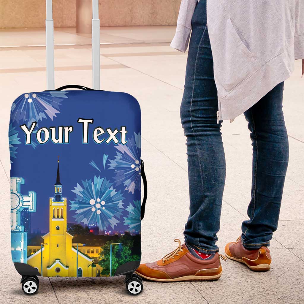 Personalized Estonian Restoration of Independence Luggage Cover Freedom Square Tallinn Capital