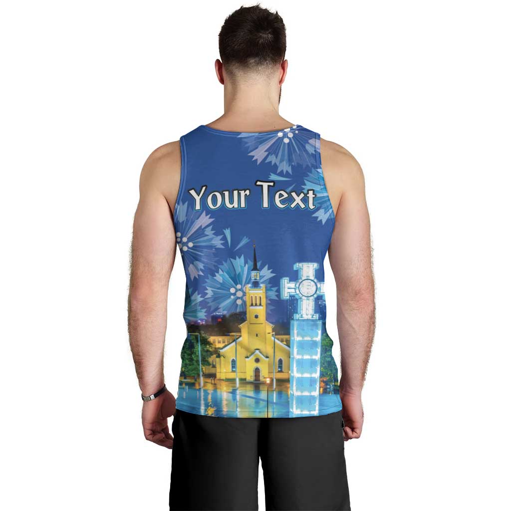 Personalized Estonian Restoration of Independence Men Tank Top Freedom Square Tallinn Capital