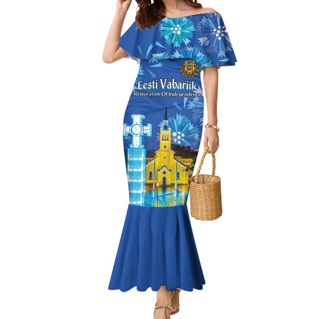 Personalized Estonian Restoration of Independence Mermaid Dress Freedom Square Tallinn Capital