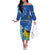 Personalized Estonian Restoration of Independence Off The Shoulder Long Sleeve Dress Freedom Square Tallinn Capital
