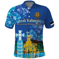 Personalized Estonian Restoration of Independence Polo Shirt Freedom Square Tallinn Capital