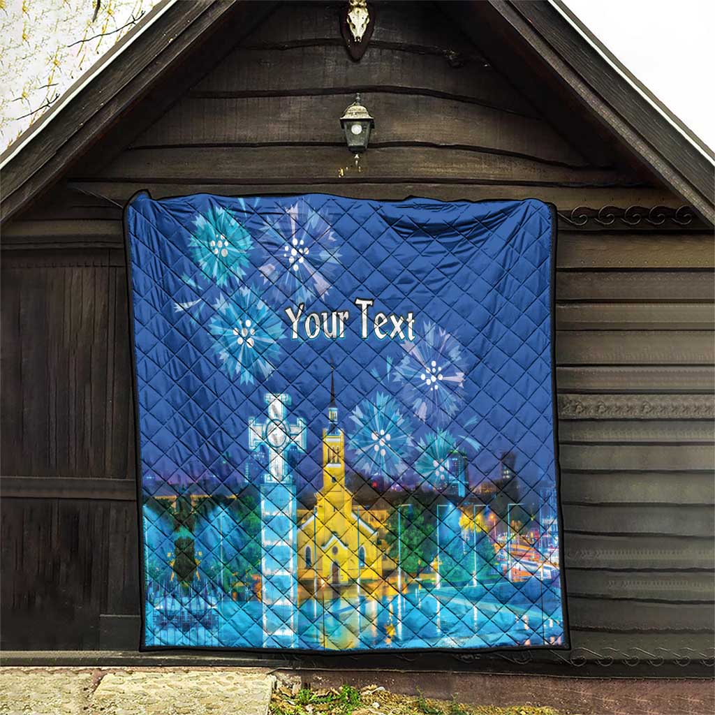 Personalized Estonian Restoration of Independence Quilt Freedom Square Tallinn Capital