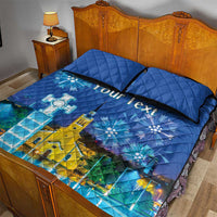 Personalized Estonian Restoration of Independence Quilt Bed Set Freedom Square Tallinn Capital