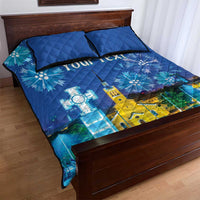 Personalized Estonian Restoration of Independence Quilt Bed Set Freedom Square Tallinn Capital