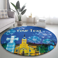 Personalized Estonian Restoration of Independence Round Carpet Freedom Square Tallinn Capital