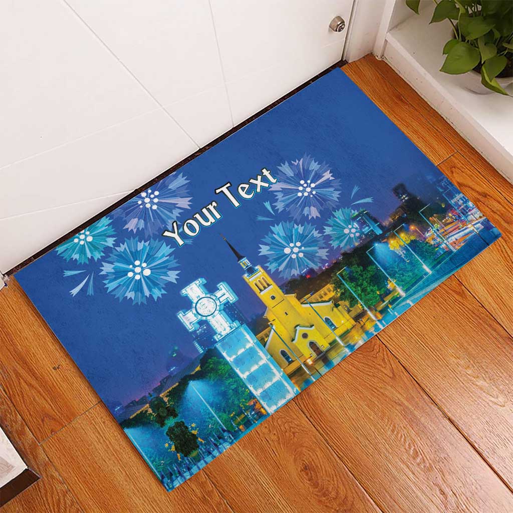 Personalized Estonian Restoration of Independence Rubber Doormat Freedom Square Tallinn Capital