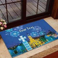 Personalized Estonian Restoration of Independence Rubber Doormat Freedom Square Tallinn Capital