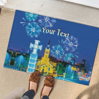 Personalized Estonian Restoration of Independence Rubber Doormat Freedom Square Tallinn Capital