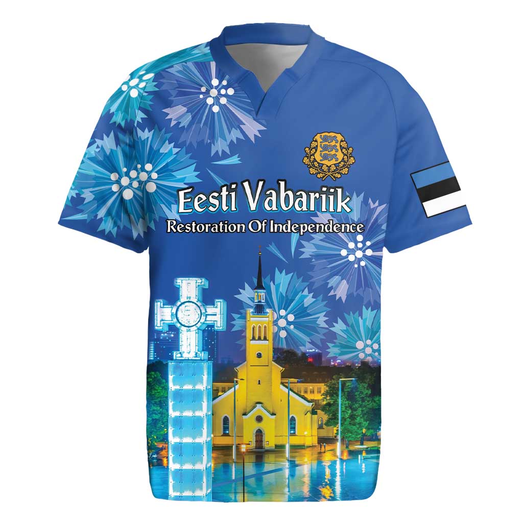 Personalized Estonian Restoration of Independence Rugby Jersey Freedom Square Tallinn Capital