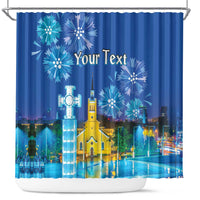 Personalized Estonian Restoration of Independence Shower Curtain Freedom Square Tallinn Capital