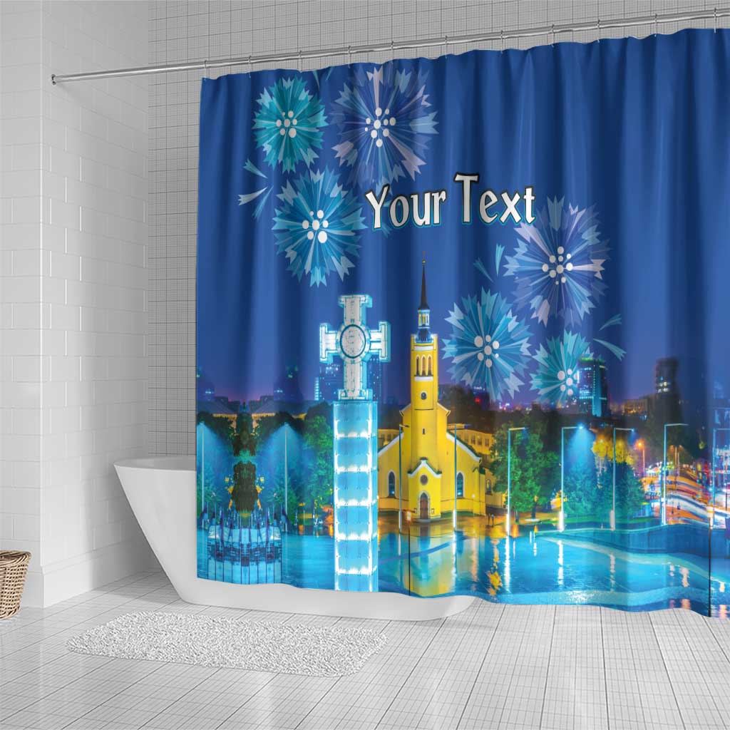 Personalized Estonian Restoration of Independence Shower Curtain Freedom Square Tallinn Capital