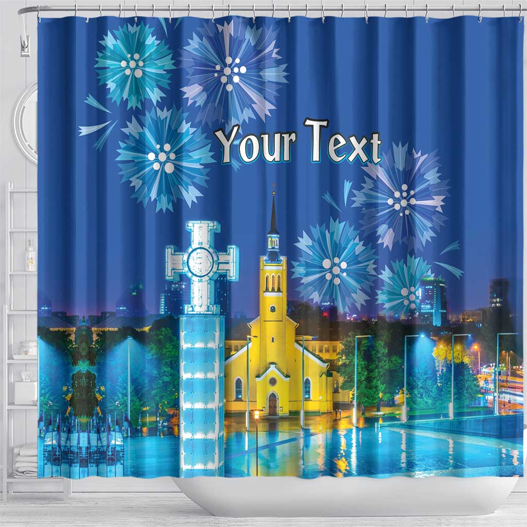 Personalized Estonian Restoration of Independence Shower Curtain Freedom Square Tallinn Capital
