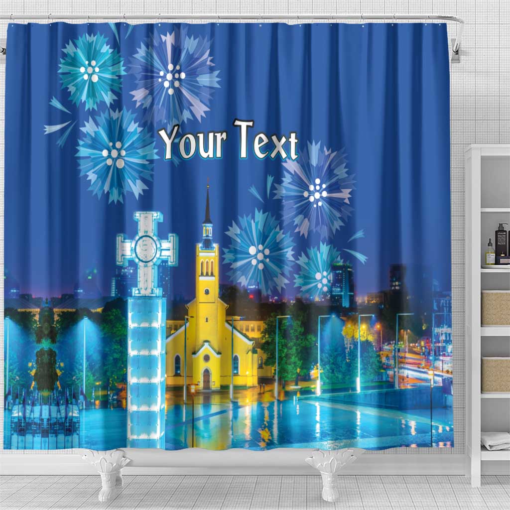 Personalized Estonian Restoration of Independence Shower Curtain Freedom Square Tallinn Capital