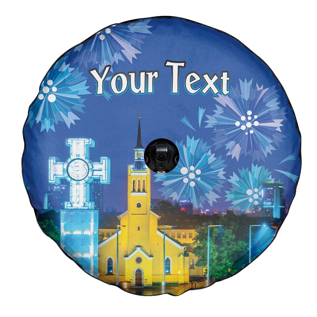 Personalized Estonian Restoration of Independence Spare Tire Cover Freedom Square Tallinn Capital