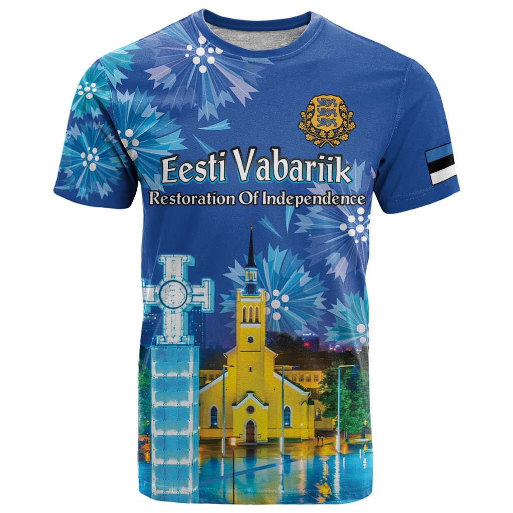 Personalized Estonian Restoration of Independence T Shirt Freedom Square Tallinn Capital