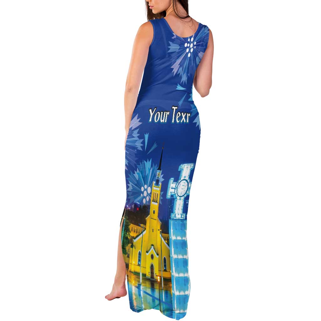 Personalized Estonian Restoration of Independence Tank Maxi Dress Freedom Square Tallinn Capital