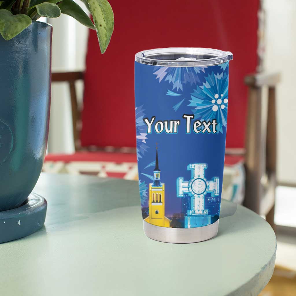 Personalized Estonian Restoration of Independence Tumbler Cup Freedom Square Tallinn Capital