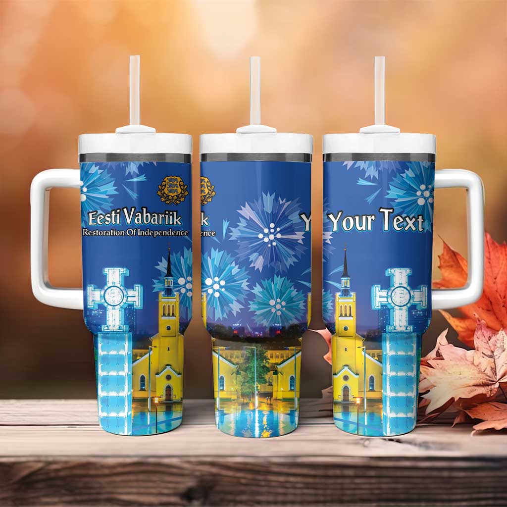 Personalized Estonian Restoration of Independence Tumbler With Handle Freedom Square Tallinn Capital