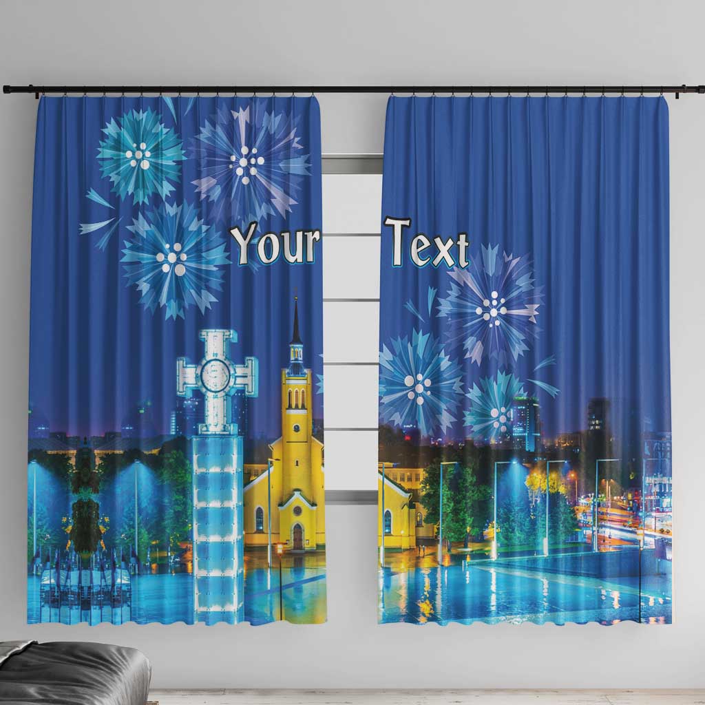 Personalized Estonian Restoration of Independence Window Curtain Freedom Square Tallinn Capital