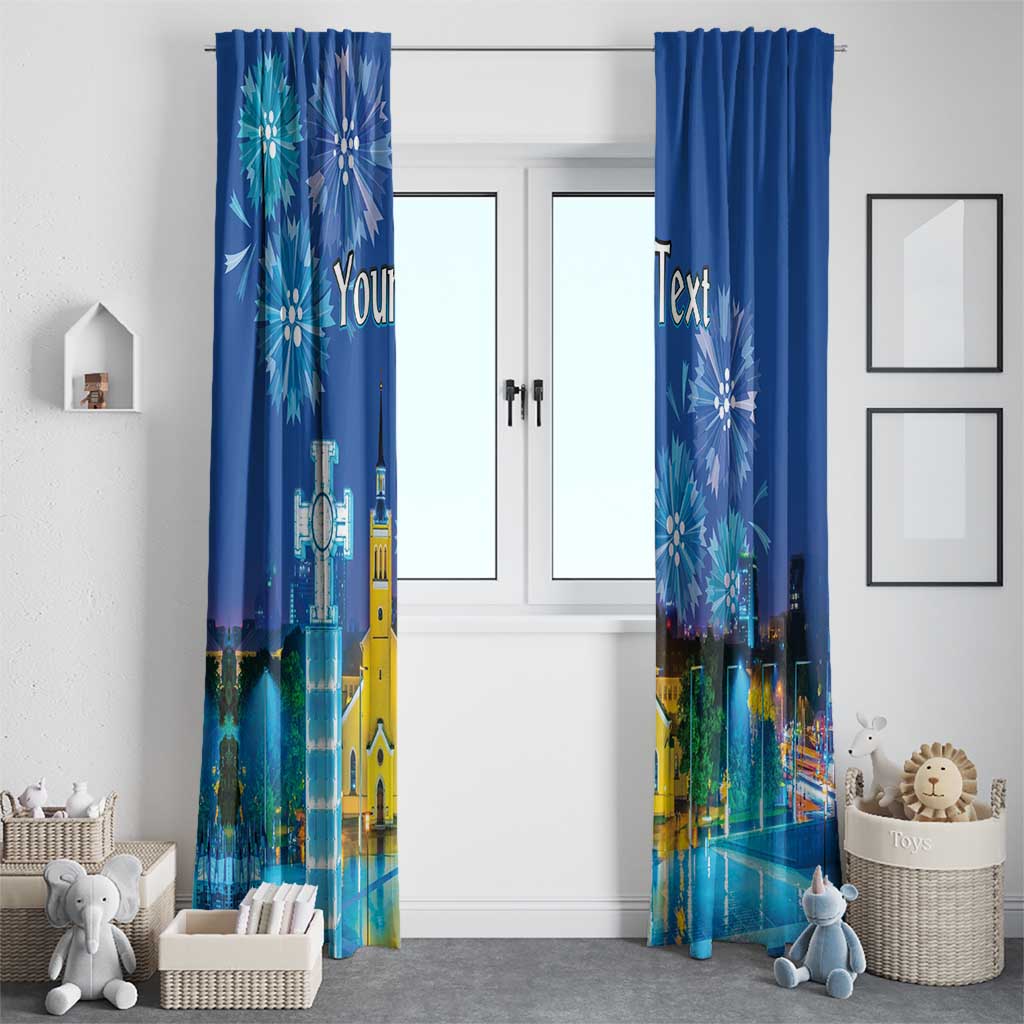 Personalized Estonian Restoration of Independence Window Curtain Freedom Square Tallinn Capital