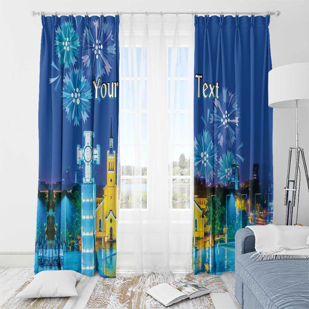 Personalized Estonian Restoration of Independence Window Curtain Freedom Square Tallinn Capital