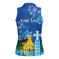 Personalized Estonian Restoration of Independence Women Sleeveless Polo Shirt Freedom Square Tallinn Capital