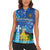 Personalized Estonian Restoration of Independence Women Sleeveless Polo Shirt Freedom Square Tallinn Capital