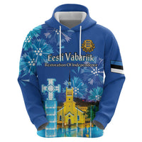 Personalized Estonian Restoration of Independence Zip Hoodie Freedom Square Tallinn Capital