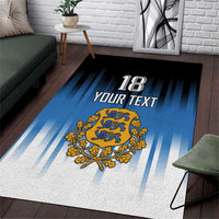 Custom Estonia Football Area Rug Come On Kalevipojad