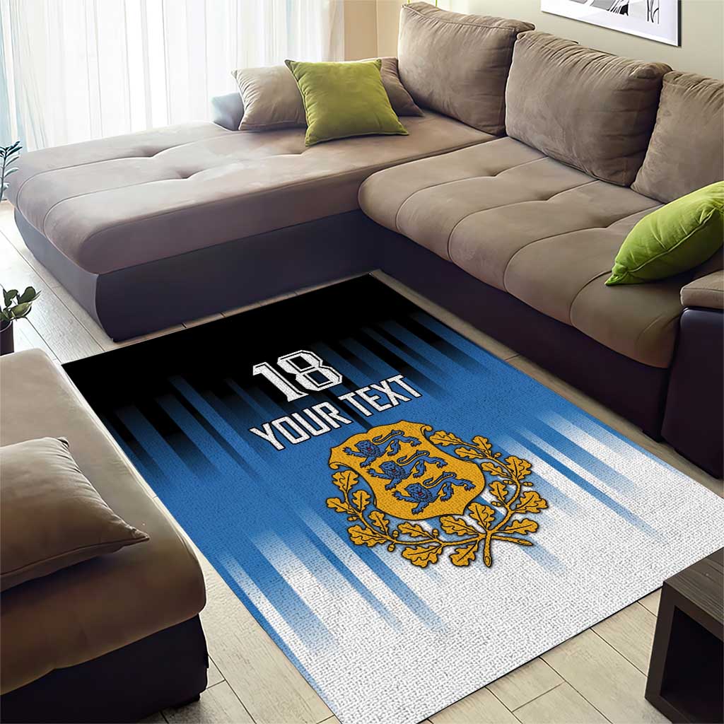 Custom Estonia Football Area Rug Come On Kalevipojad
