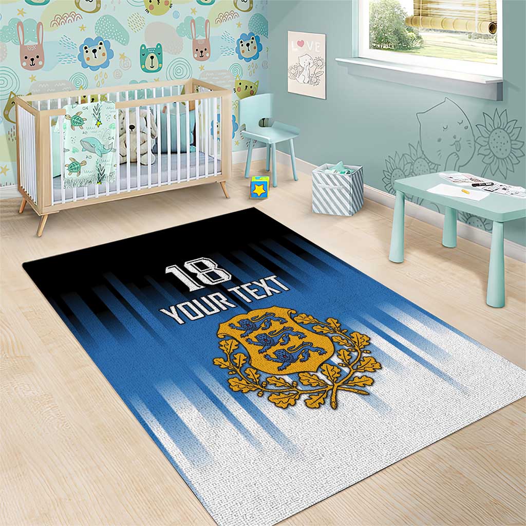 Custom Estonia Football Area Rug Come On Kalevipojad