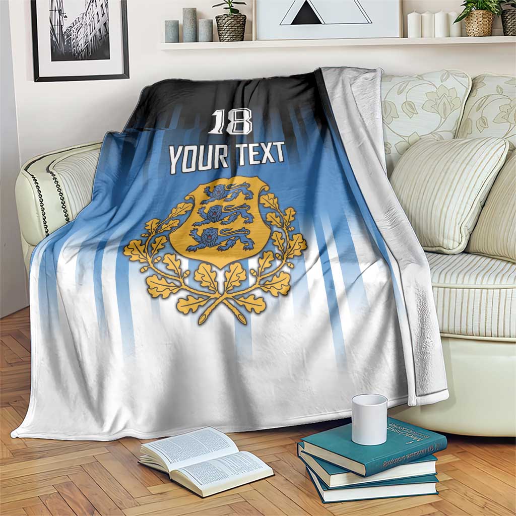 Custom Estonia Football Blanket Come On Kalevipojad