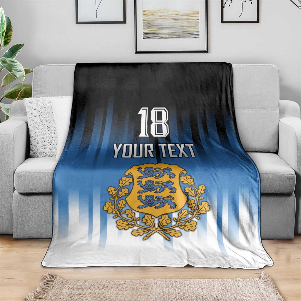 Custom Estonia Football Blanket Come On Kalevipojad